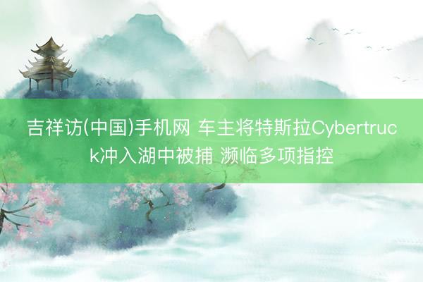 吉祥访(中国)手机网 车主将特斯拉Cybertruck冲入湖中被捕 濒临多项指控