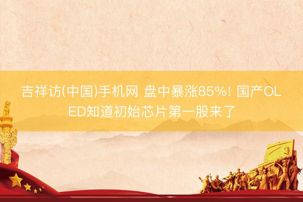 吉祥访(中国)手机网 盘中暴涨85%! 国产OLED知道初始芯片第一股来了