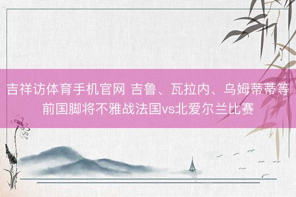 吉祥访体育手机官网 吉鲁、瓦拉内、乌姆蒂蒂等前国脚将不雅战法国vs北爱尔兰比赛