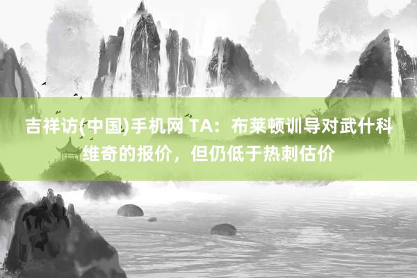 吉祥访(中国)手机网 TA:布莱顿训导对武什科维奇的报价,但仍低于热刺估价